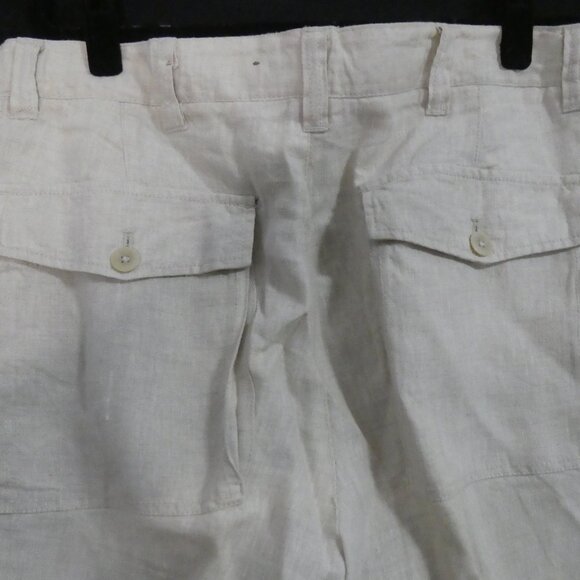 Y2K | OLD NAVY SURPLUS CO. | 36 x 30 | Classic Beige Linen Straight Leg Pants - Picture 11 of 16